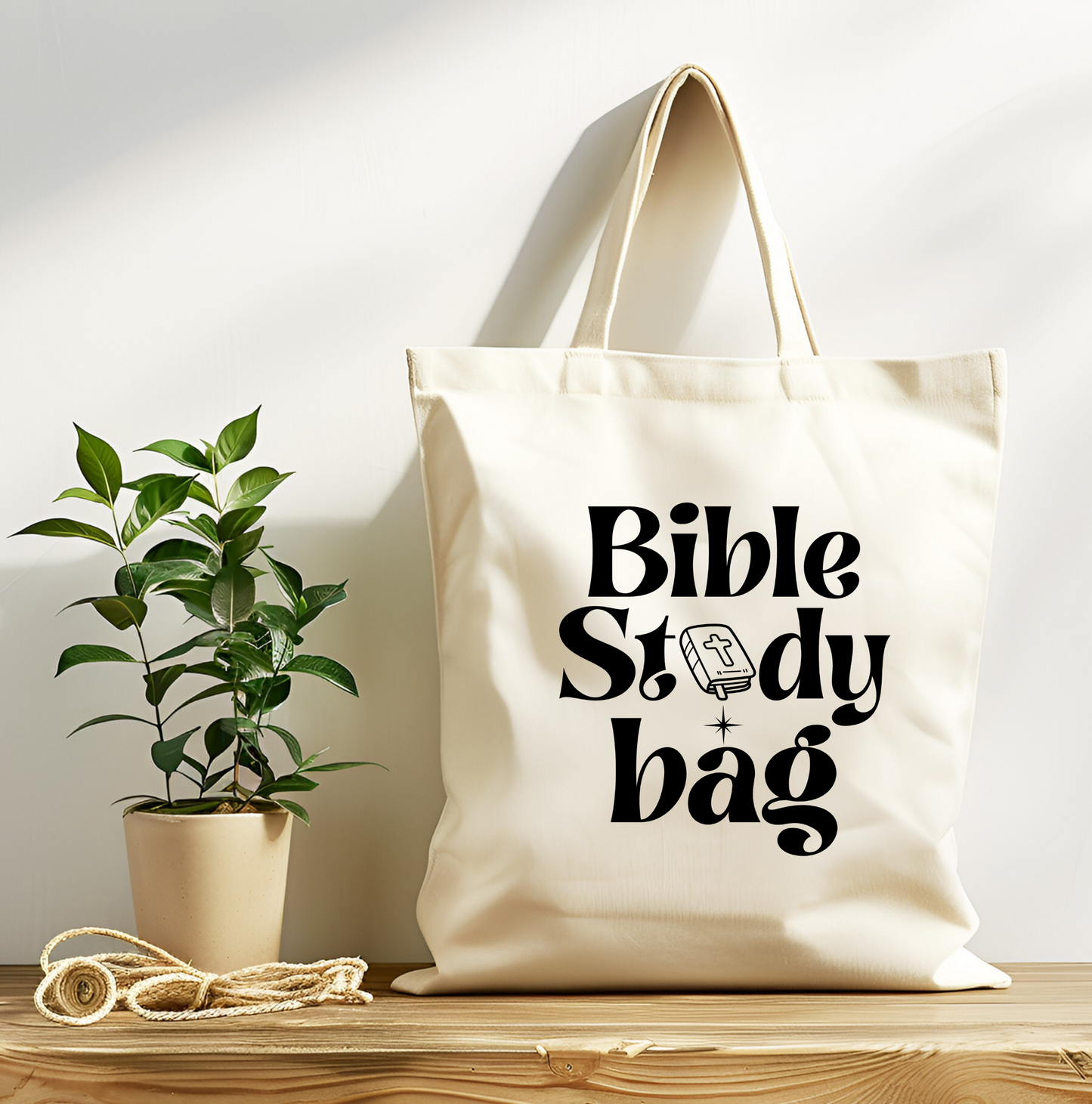 Bible Study Canvas Tote Bag